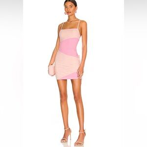 Audrina Cami Mini Dress Pink Size L NWT Summer Brunch Date Night Party